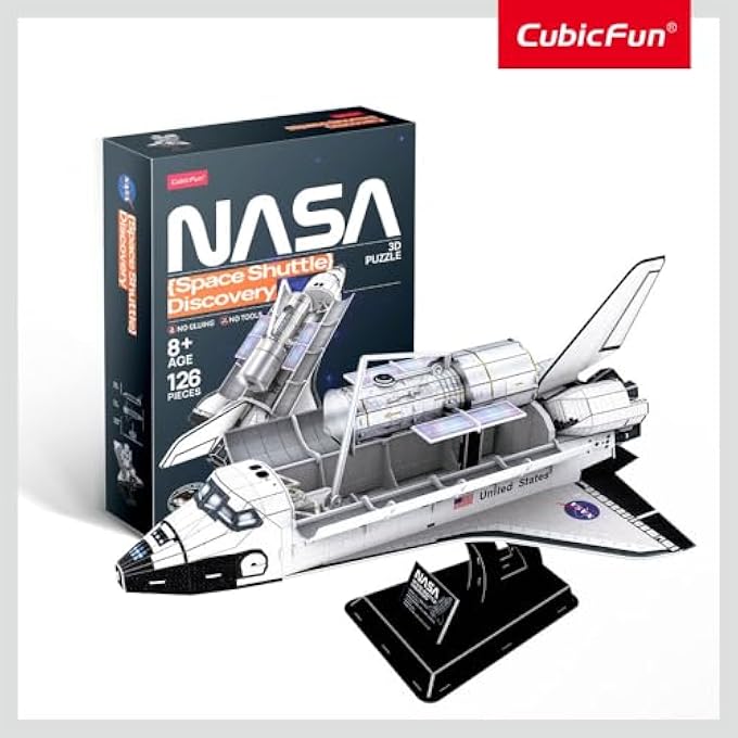 CUBIC FUN 3D PUZZLE NASA DISCOVERY(SPACE SHUTTLE) 126 PIECES, FOR 8 YEARS+ - Image 2